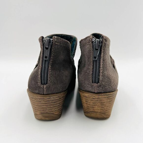 Earth Origins Women's Oakland Amanda Ankle Bootie Grey Suede Size 6 - Picture 11 of 12